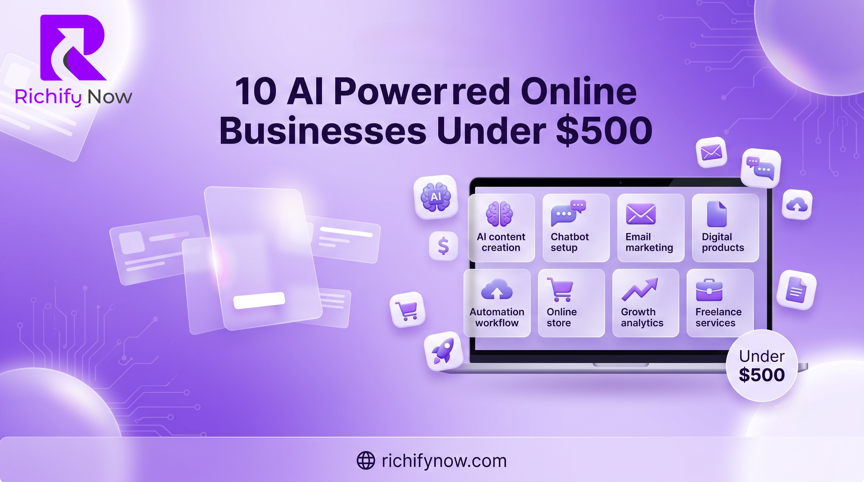 10 AI-Powered Online Businesses You Can Start With Less Than $500